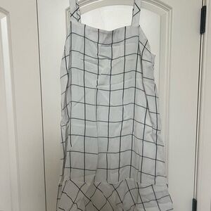 Stylish Black and White Checkered Mini Dress